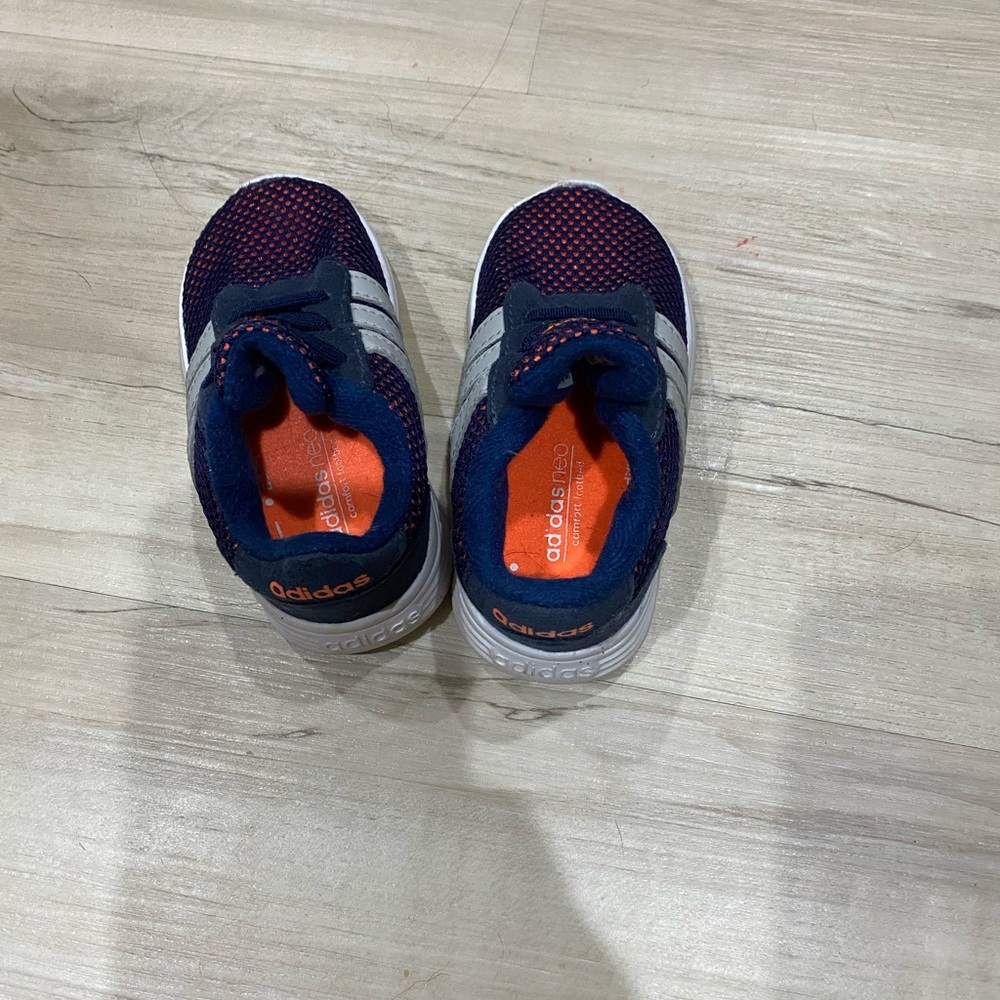 Adidas Kids Blue and Orange Shoes- Size 5K - Picture 6 of 8